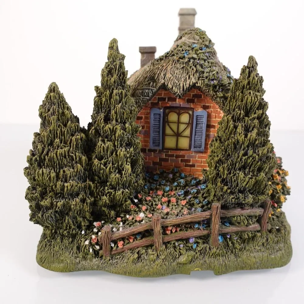 Hawthorne Village Seaside Thomas Kinkade Sweetheart Cottage Lighted COA 79733